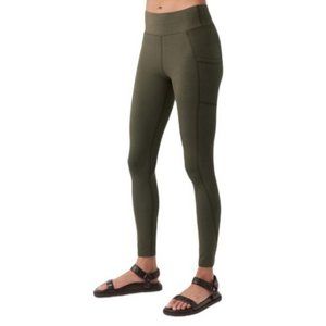 Pact | Go To Organic Cotton Pocket Athletic Legging Grape Leaf Large Stretch